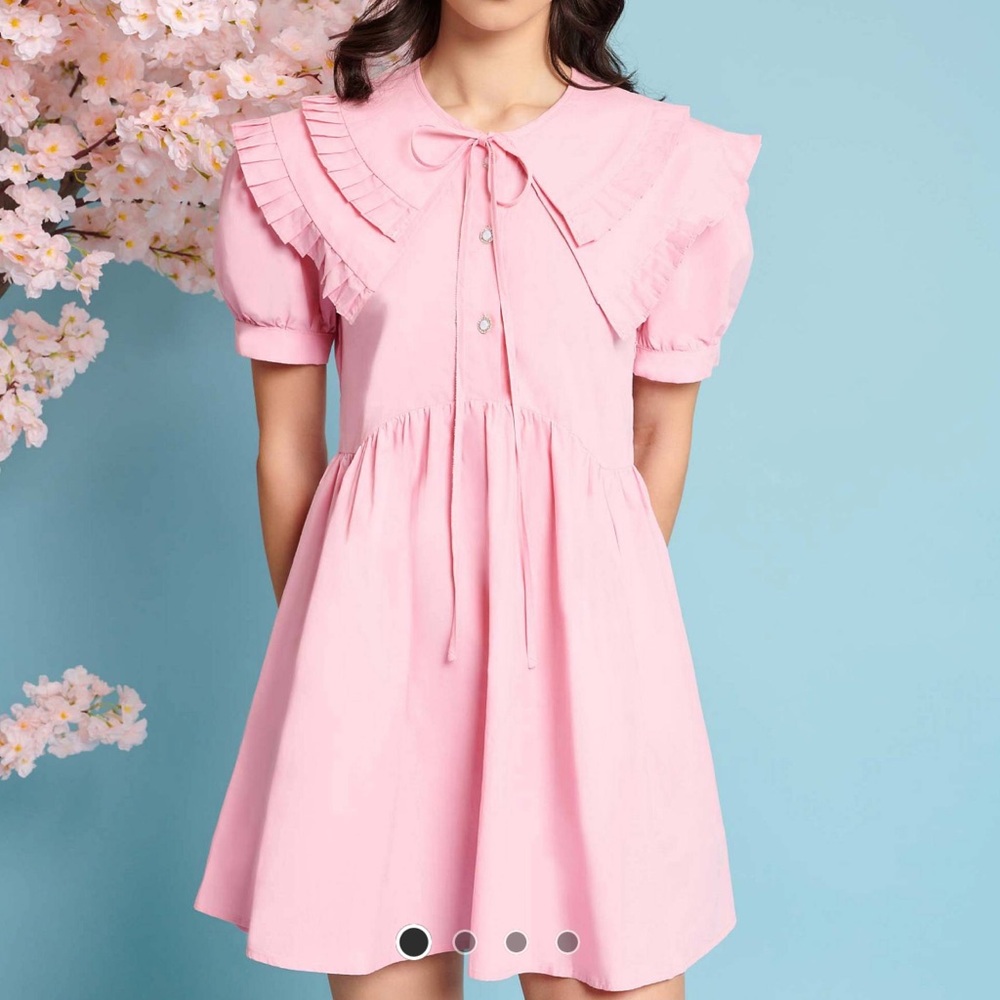 Sister Jane Mini Pink Cotton Dress